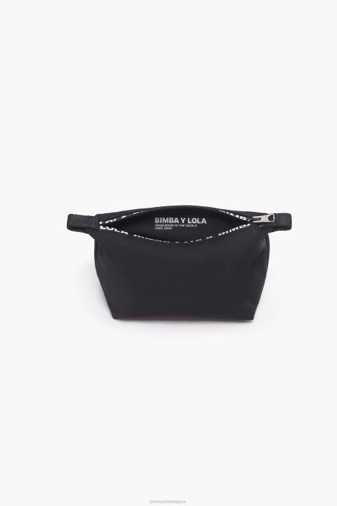 nylon trapezium make-up etui Bimba Y Lola zwart accessoires 4HDL1113