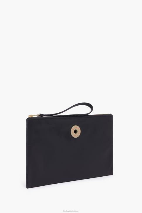 platte nylon make-up etui Bimba Y Lola zwart accessoires 4HDL1097