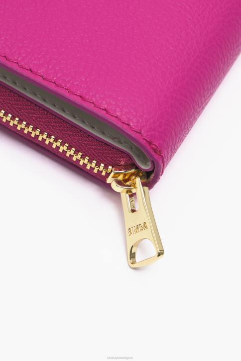 lederen flap portemonnee Bimba Y Lola fuchsia accessoires 4HDL998