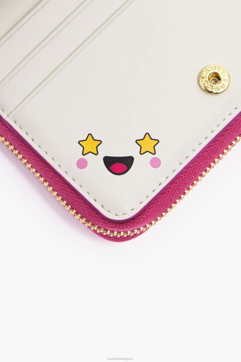 lederen flap portemonnee Bimba Y Lola fuchsia accessoires 4HDL998