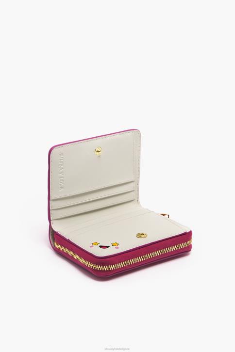 lederen flap portemonnee Bimba Y Lola fuchsia accessoires 4HDL998