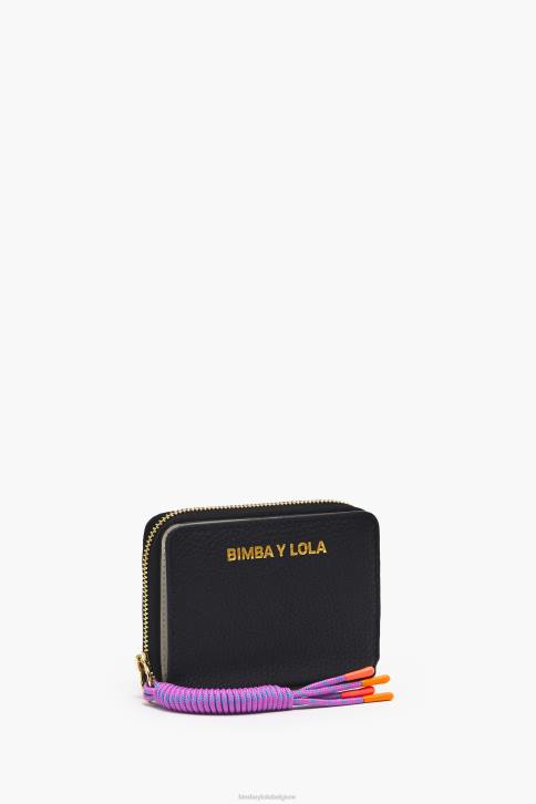 lederen flap portemonnee Bimba Y Lola zwart accessoires 4HDL985