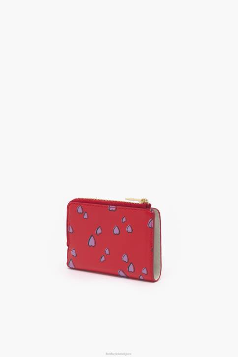 lederen kleine hartjes rechthoekige portemonnee Bimba Y Lola rood accessoires 4HDL1004