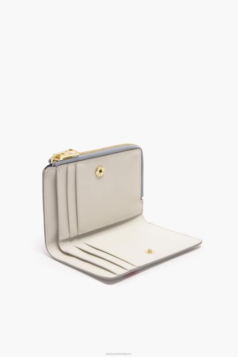 lederen portemonnee met kleine hartjes Bimba Y Lola grijs accessoires 4HDL1003