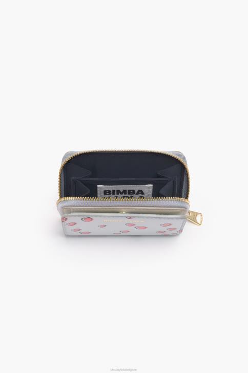 lederen portemonnee met kleine hartjes Bimba Y Lola grijs accessoires 4HDL1010