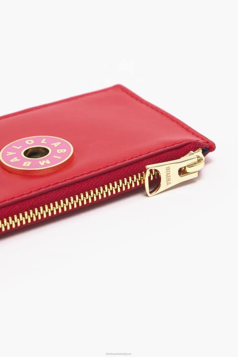 lederen rechthoekige portemonnee Bimba Y Lola rood accessoires 4HDL1024