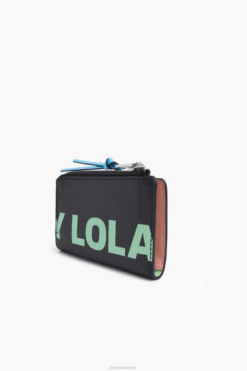 lederen rechthoekige portemonnee Bimba Y Lola zwart accessoires 4HDL1001