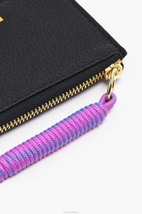 lederen rechthoekige portemonnee Bimba Y Lola zwart accessoires 4HDL987