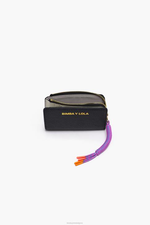 lederen rechthoekige portemonnee Bimba Y Lola zwart accessoires 4HDL989