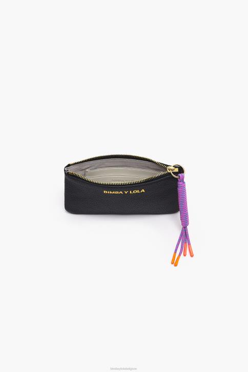 lederen rechthoekige portemonnee Bimba Y Lola zwart accessoires 4HDL991