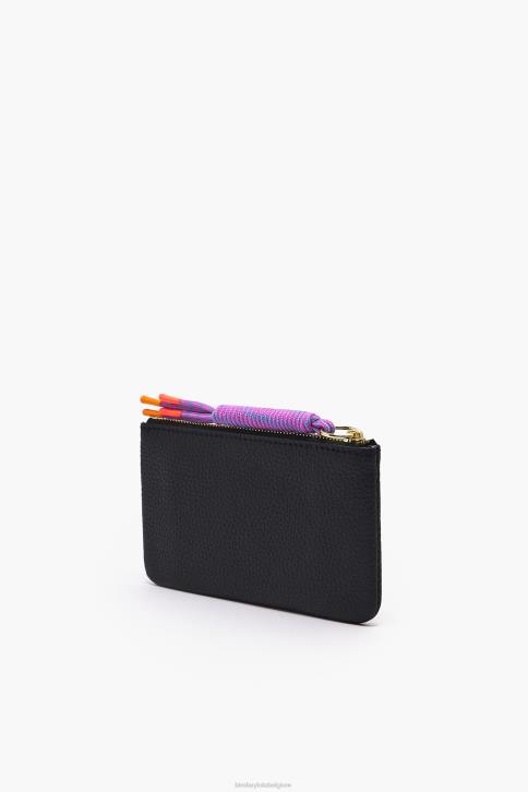 lederen rechthoekige portemonnee Bimba Y Lola zwart accessoires 4HDL991