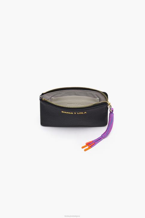 lederen rechthoekige portemonnee Bimba Y Lola zwart accessoires 4HDL993