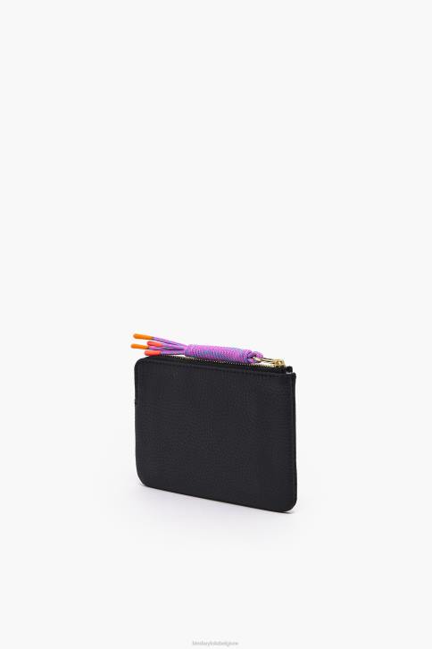 lederen rechthoekige portemonnee Bimba Y Lola zwart accessoires 4HDL993