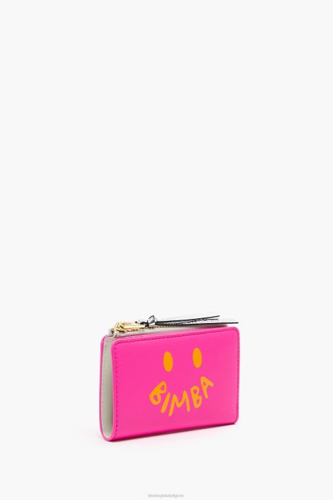 lederen tasje Bimba Y Lola Neon roze accessoires 4HDL1036