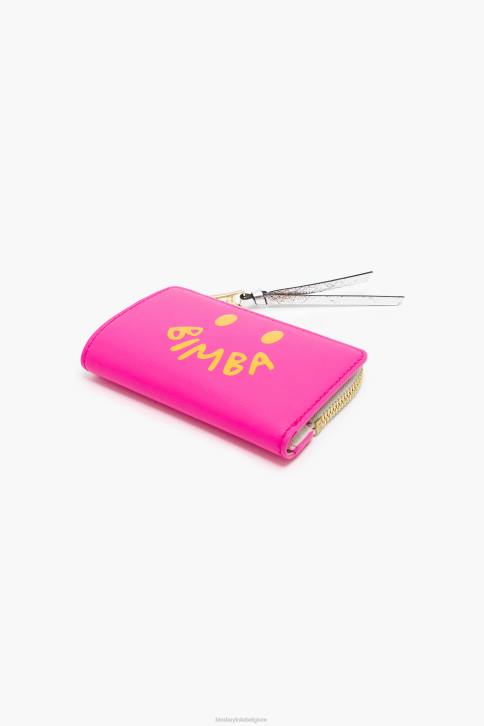 lederen tasje Bimba Y Lola Neon roze accessoires 4HDL1036