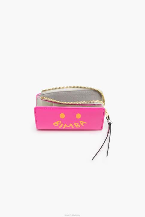 lederen tasje Bimba Y Lola Neon roze accessoires 4HDL1036