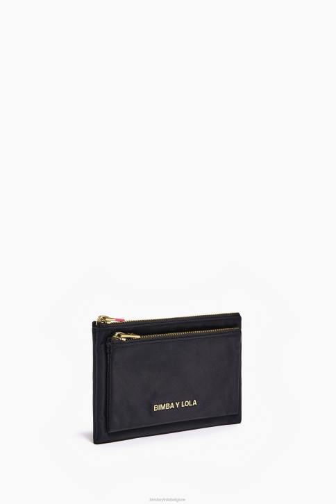 nylon dubbele portemonnee Bimba Y Lola zwart accessoires 4HDL1055