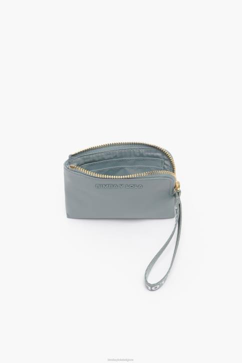 nylon gebogen portemonnee Bimba Y Lola aquamarijn accessoires 4HDL980