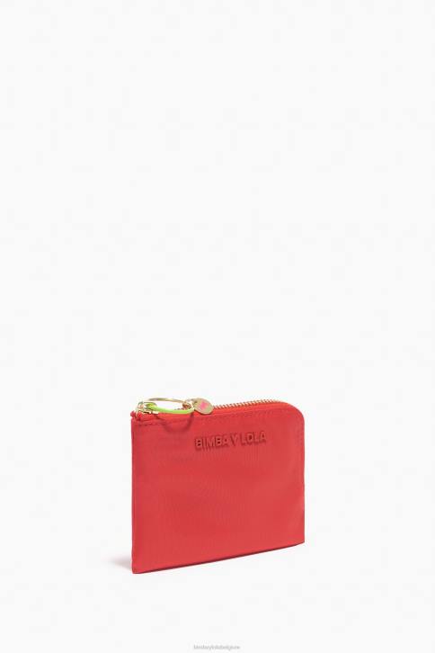 nylon gebogen portemonnee Bimba Y Lola rood accessoires 4HDL1064