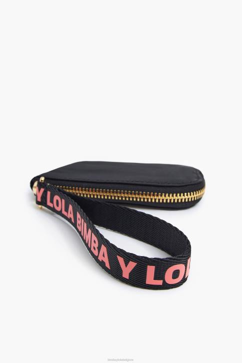 nylon gebogen portemonnee Bimba Y Lola zwart accessoires 4HDL1020