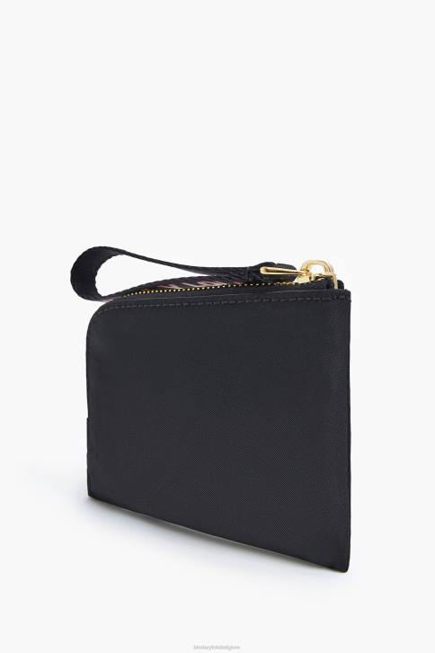 nylon gebogen portemonnee Bimba Y Lola zwart accessoires 4HDL1020