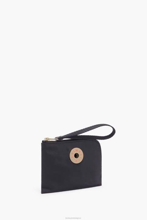nylon gebogen portemonnee Bimba Y Lola zwart accessoires 4HDL1031
