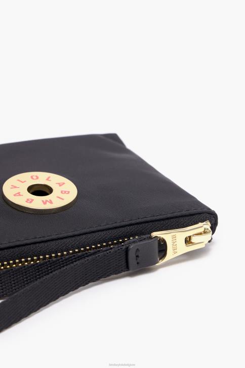 nylon gebogen portemonnee Bimba Y Lola zwart accessoires 4HDL1031