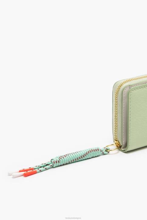 pastel lederen klep portemonnee Bimba Y Lola groente accessoires 4HDL984