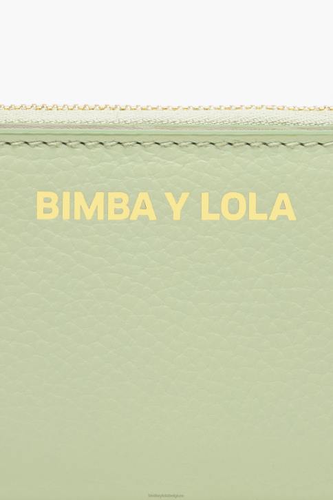pastel lederen klep portemonnee Bimba Y Lola groente accessoires 4HDL984