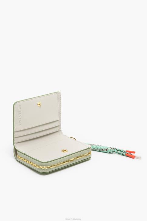 pastel lederen klep portemonnee Bimba Y Lola groente accessoires 4HDL984