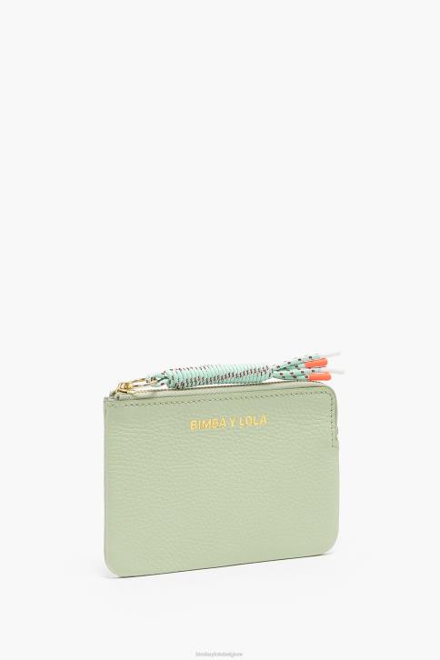 pastel lederen rechthoekige portemonnee Bimba Y Lola groente accessoires 4HDL986