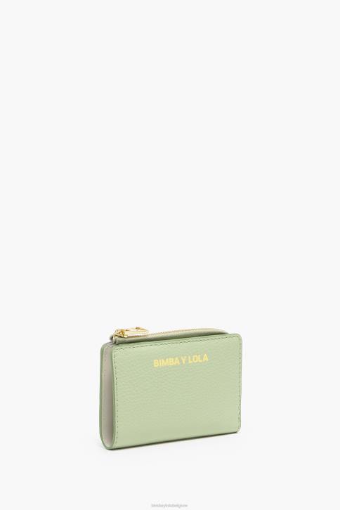 pastel lederen rechthoekige portemonnee Bimba Y Lola groente accessoires 4HDL988