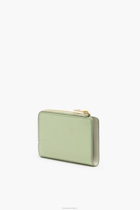 pastel lederen rechthoekige portemonnee Bimba Y Lola groente accessoires 4HDL988