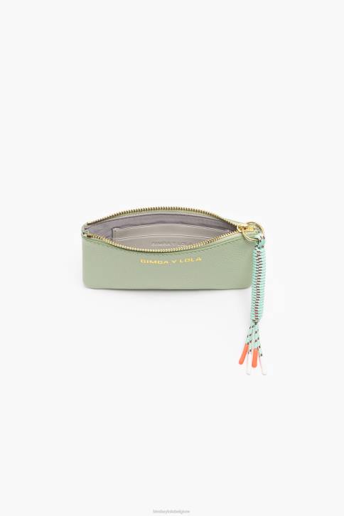 pastel lederen rechthoekige portemonnee Bimba Y Lola groente accessoires 4HDL990