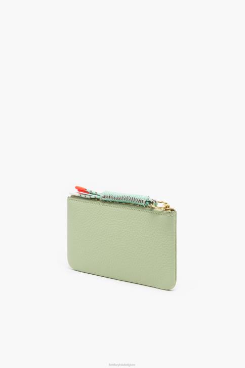 pastel lederen rechthoekige portemonnee Bimba Y Lola groente accessoires 4HDL990