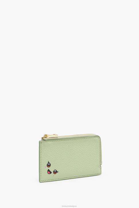 pastel lederen rechthoekige portemonnee Bimba Y Lola groente accessoires 4HDL997