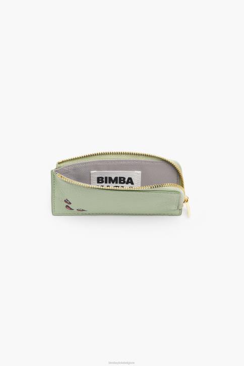pastel lederen rechthoekige portemonnee Bimba Y Lola groente accessoires 4HDL997