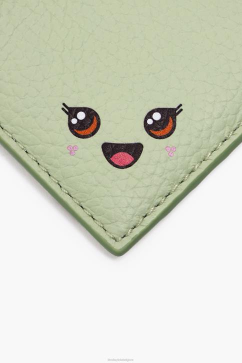 pastel lederen rechthoekige portemonnee Bimba Y Lola groente accessoires 4HDL997