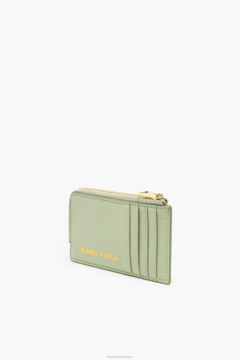 pastel lederen rechthoekige portemonnee Bimba Y Lola groente accessoires 4HDL997