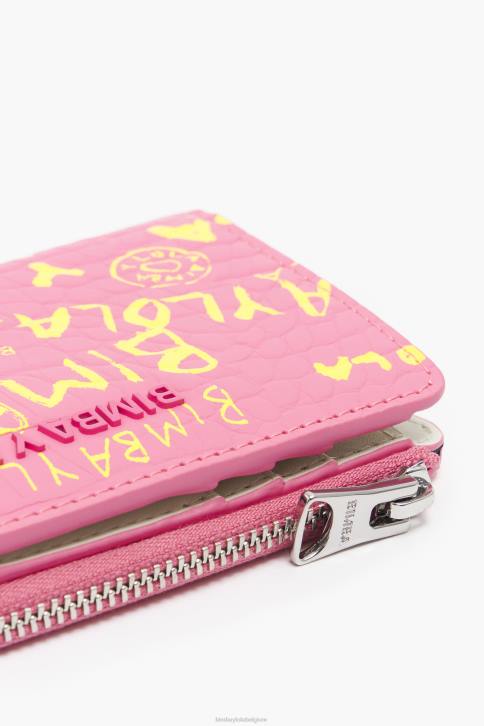 portemonnee met krokodillenprint Bimba Y Lola roze accessoires 4HDL1038