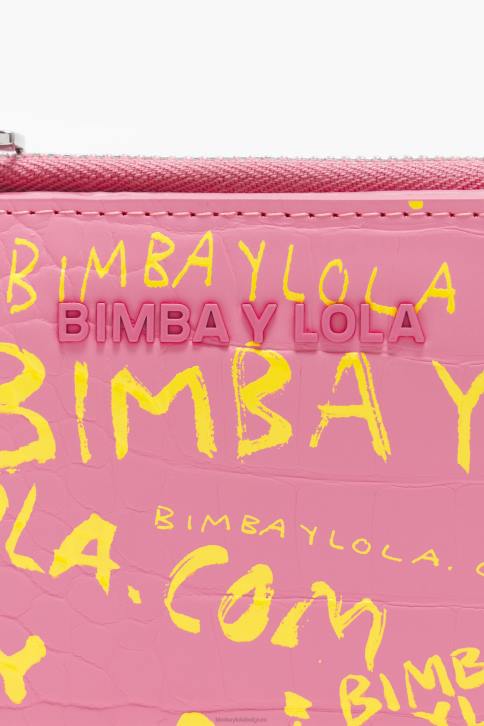 portemonnee met krokodillenprint Bimba Y Lola roze accessoires 4HDL1038
