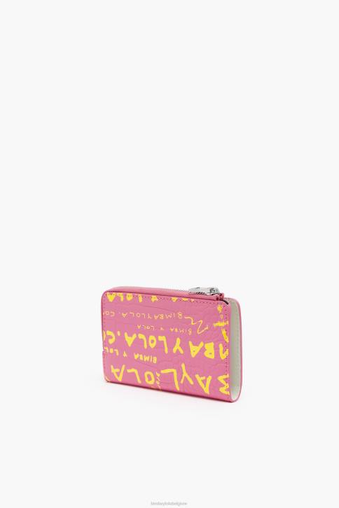 portemonnee met krokodillenprint Bimba Y Lola roze accessoires 4HDL1038