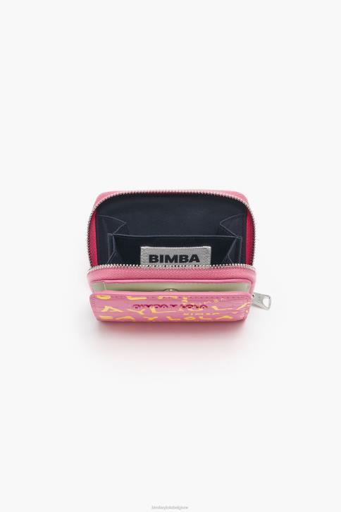portemonnee met krokodillenprint Bimba Y Lola roze accessoires 4HDL1044