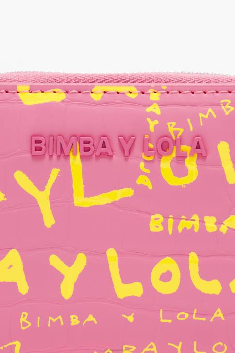portemonnee met krokodillenprint Bimba Y Lola roze accessoires 4HDL1044
