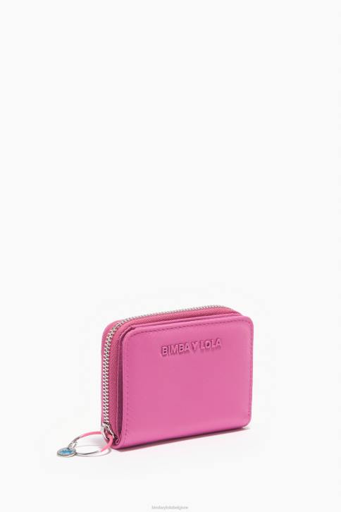 portemonnee met nylon klep Bimba Y Lola roze accessoires 4HDL1059