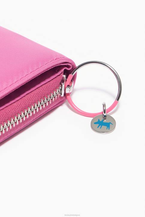 portemonnee met nylon klep Bimba Y Lola roze accessoires 4HDL1059