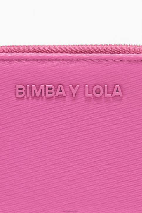 portemonnee met nylon klep Bimba Y Lola roze accessoires 4HDL1059