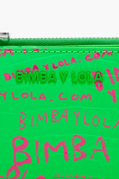 rechthoekige portemonnee met krokodillenprint Bimba Y Lola groente accessoires 4HDL1037
