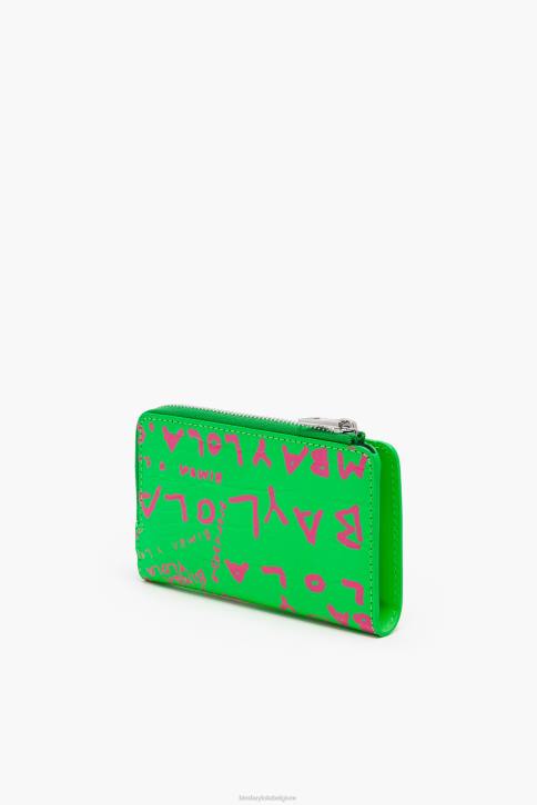 rechthoekige portemonnee met krokodillenprint Bimba Y Lola groente accessoires 4HDL1037