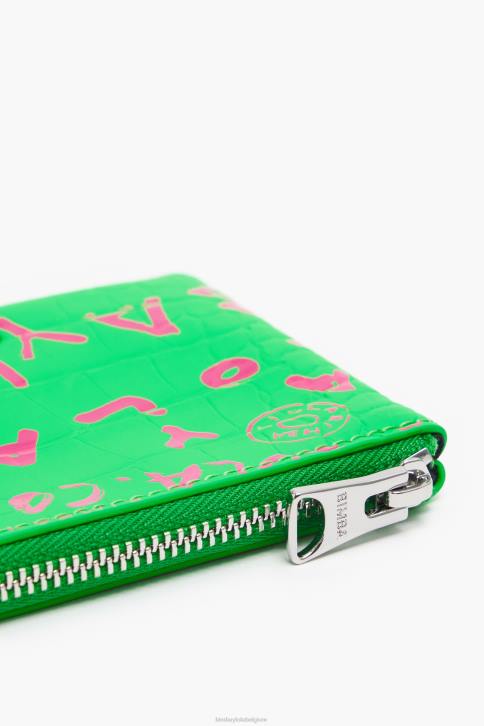 rechthoekige portemonnee met krokodillenprint Bimba Y Lola groente accessoires 4HDL1040